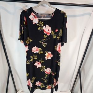 ALEXANDRA + OAK Women's Floral Short Sleeve Shirt Dress Size XL